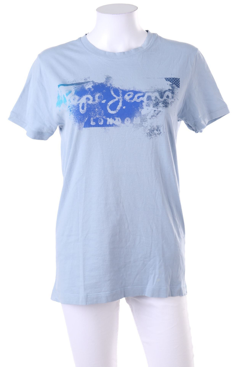 Pepe Jeans London - Kurzarm-Shirt mit Logo-Print - M