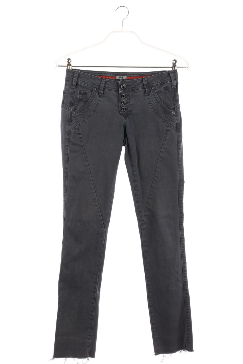 NILE - Used Look Skinny-Jeans mit Logo-Patch - XS