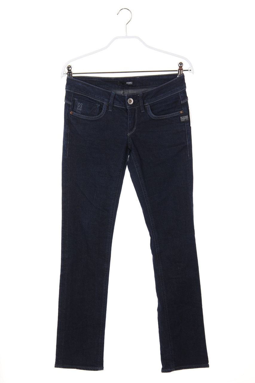 G-STAR RAW - Dark Denim Straight Cut Jeans mit Logo-Patch - W27