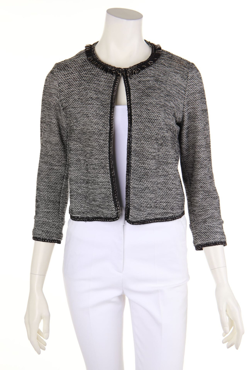 MAX&Co. - Strick-Blazer-Jacke mit Fransen - D 38