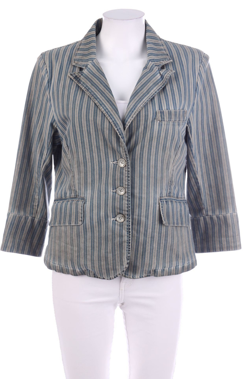 NILE atelier - Blazer aus Baumwoll-Mix mit Streifen - D 38