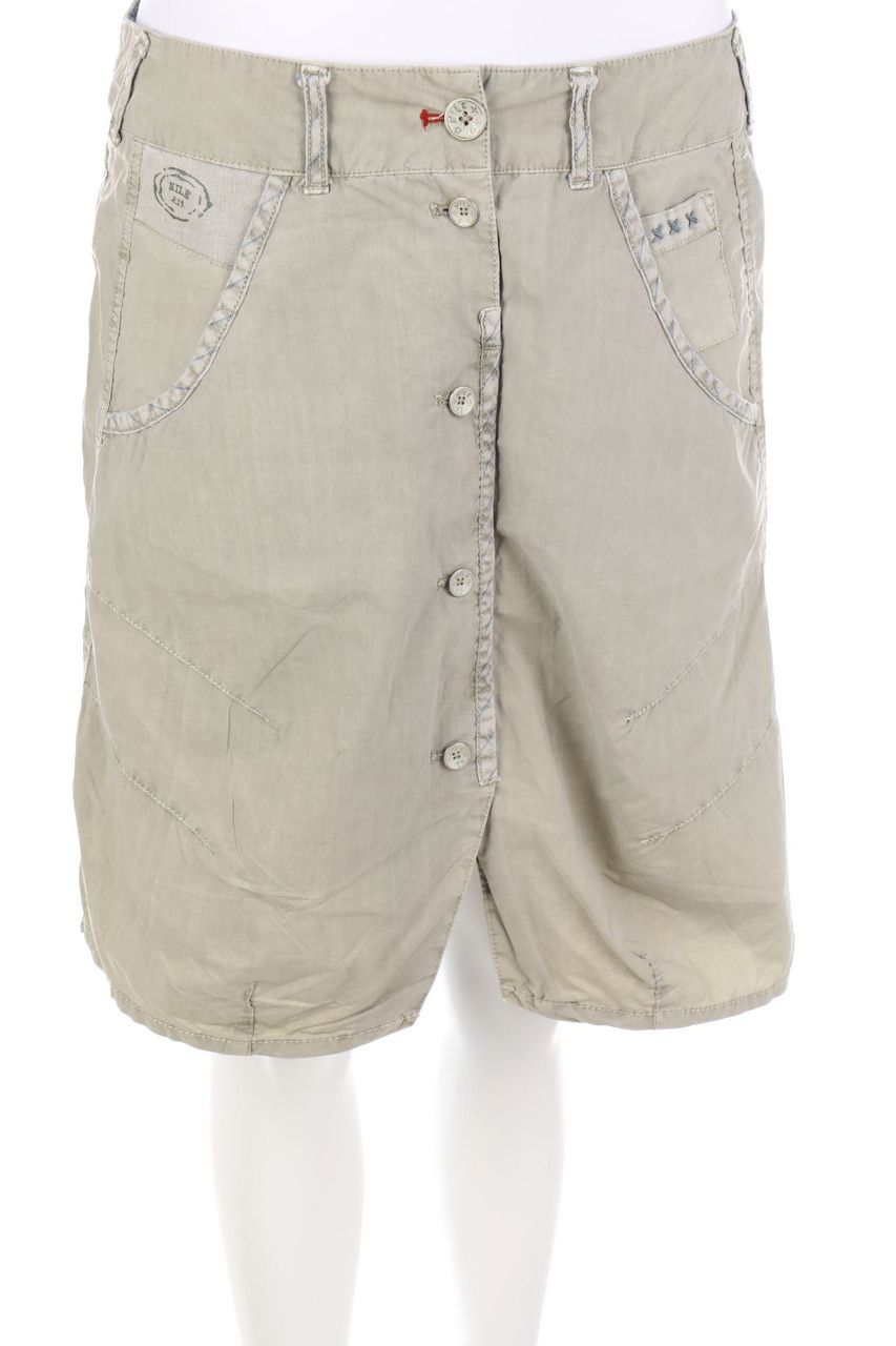 NILE atelier - Rock aus Baumwoll-Mix mit Leinen - S