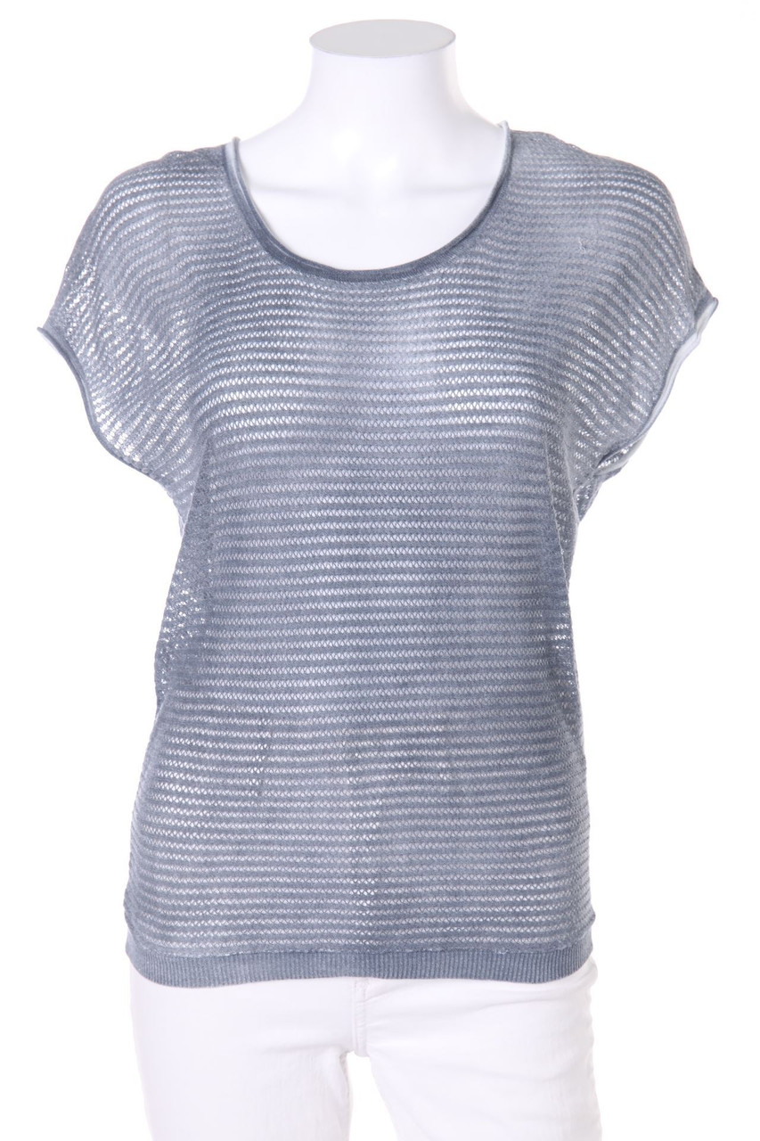 NILE atelier - Garment Dyed-Kurzarm-Strick-Pullover - XS