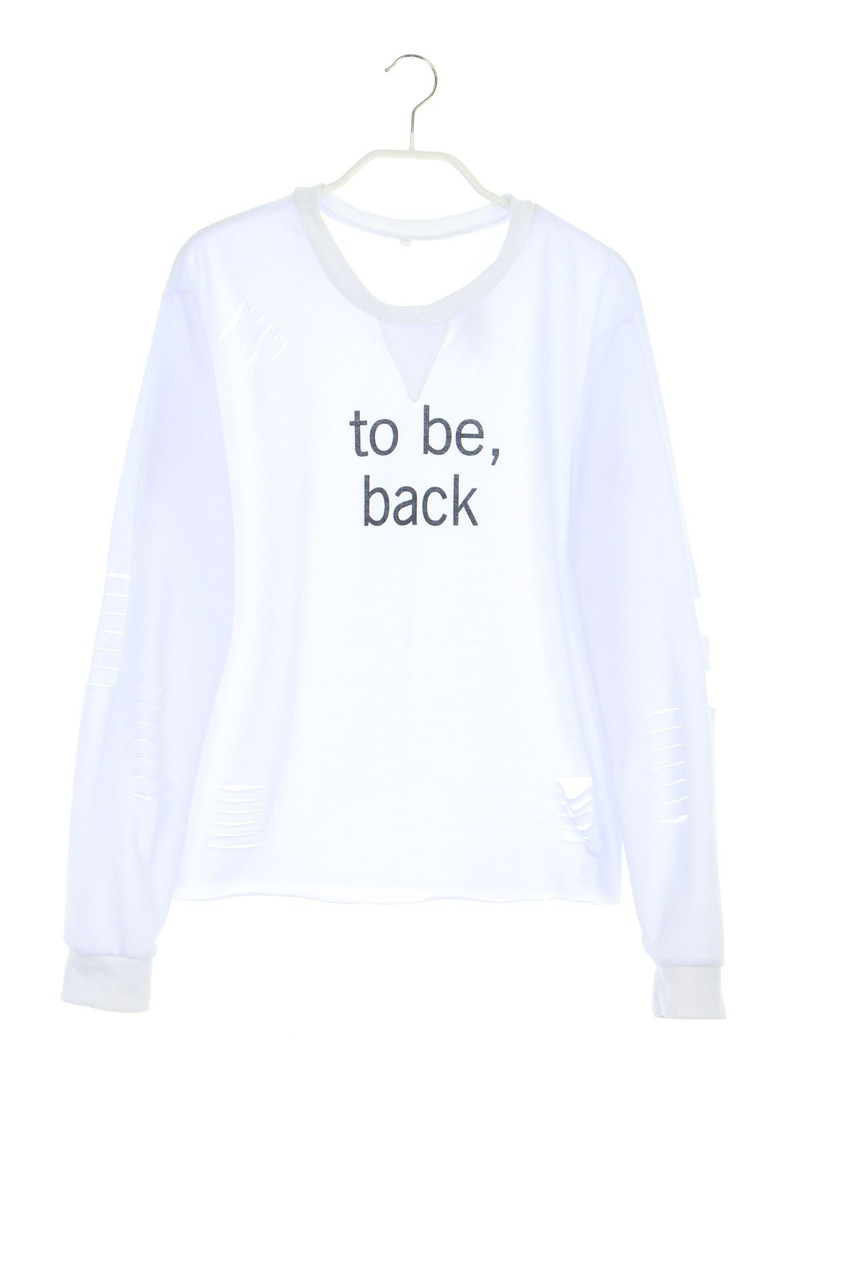 Ohne Label - Sweatshirt mit Statement-Print - XS