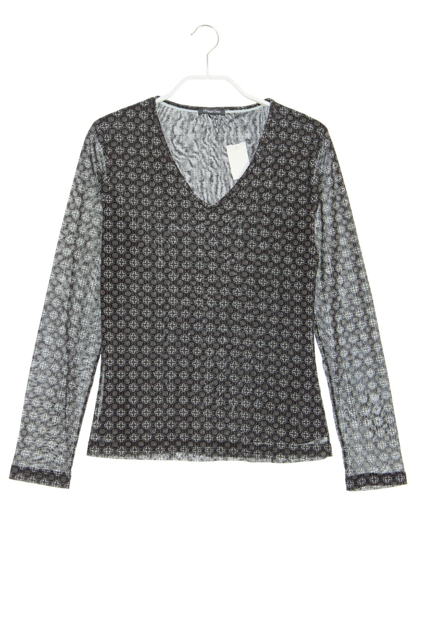 Street One - Mesh-Longsleeve-Shirt mit Geo-Print - D 40