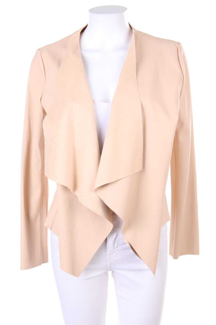 ZARA - Kunstlederjacke mit asymmetrischem Schnitt - S