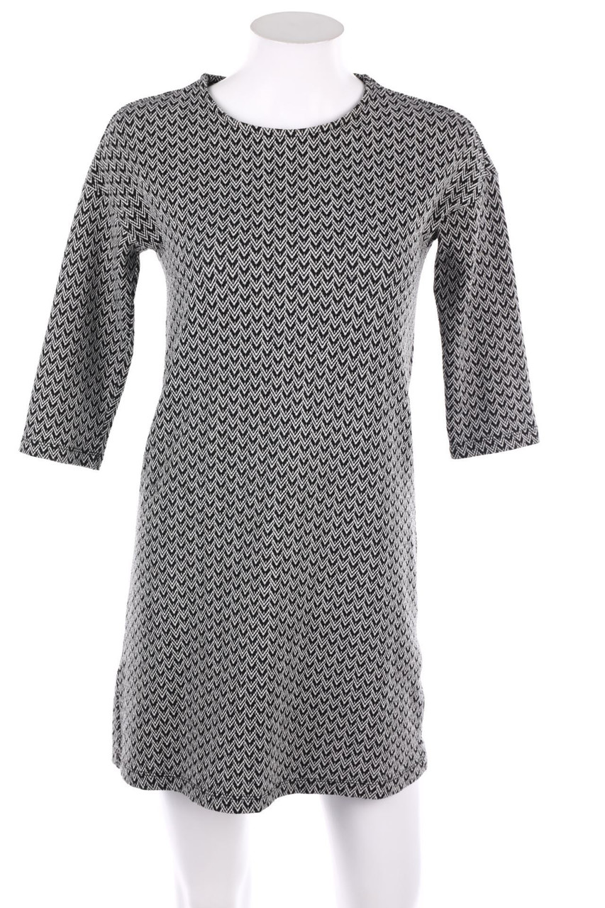 MANGO - Shift-Kleid mit Zickzack-Muster - S