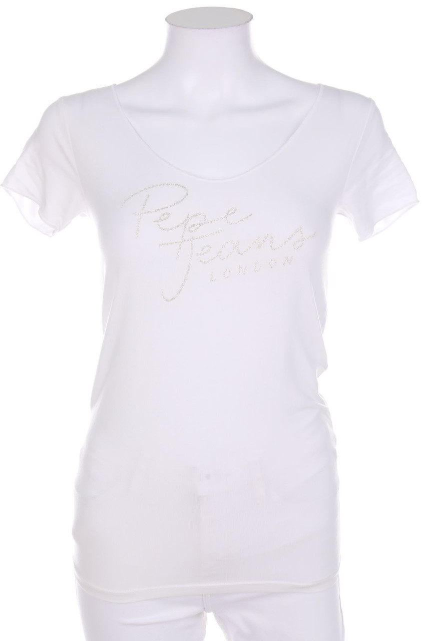 Pepe Jeans - Kurzarm-Shirt mit Logo-Print - XS