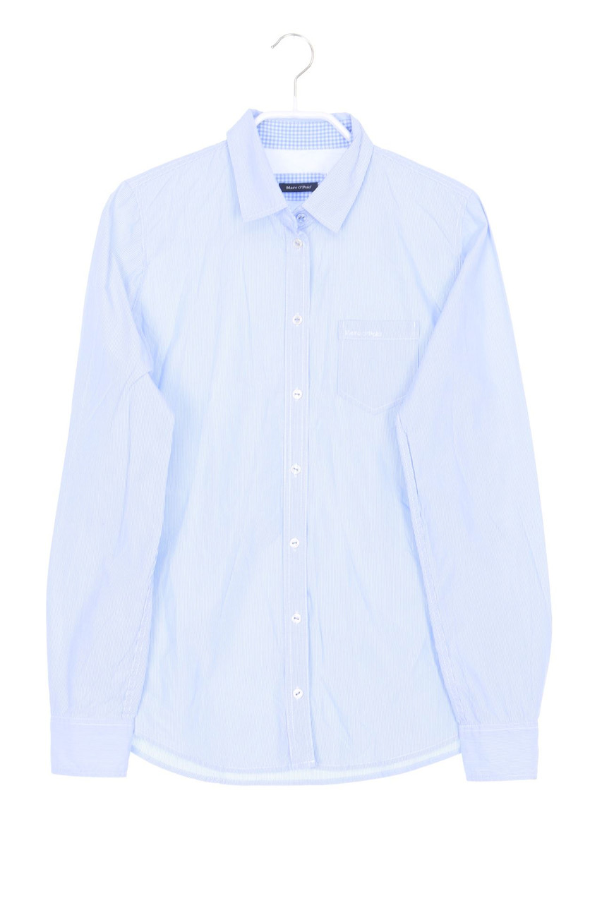 Marc O´Polo - Streifen-Bluse mit Krempel-Ärmeln - D 34