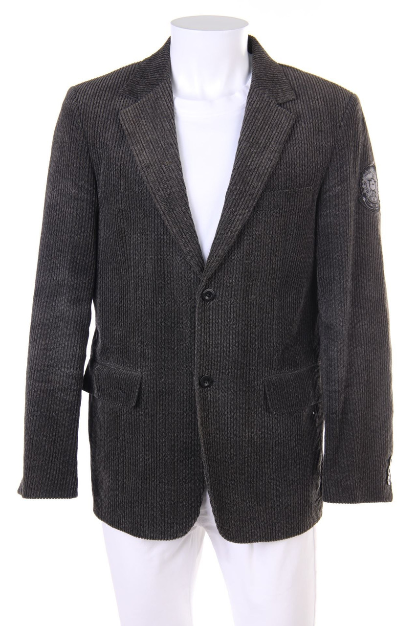 Tom Tompson - Cord-Sakko mit Logo-Applikation - M