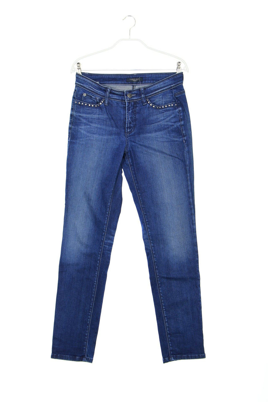 CAMBIO JEANS - Used Look Skinny-Jeans mit Nieten - W29