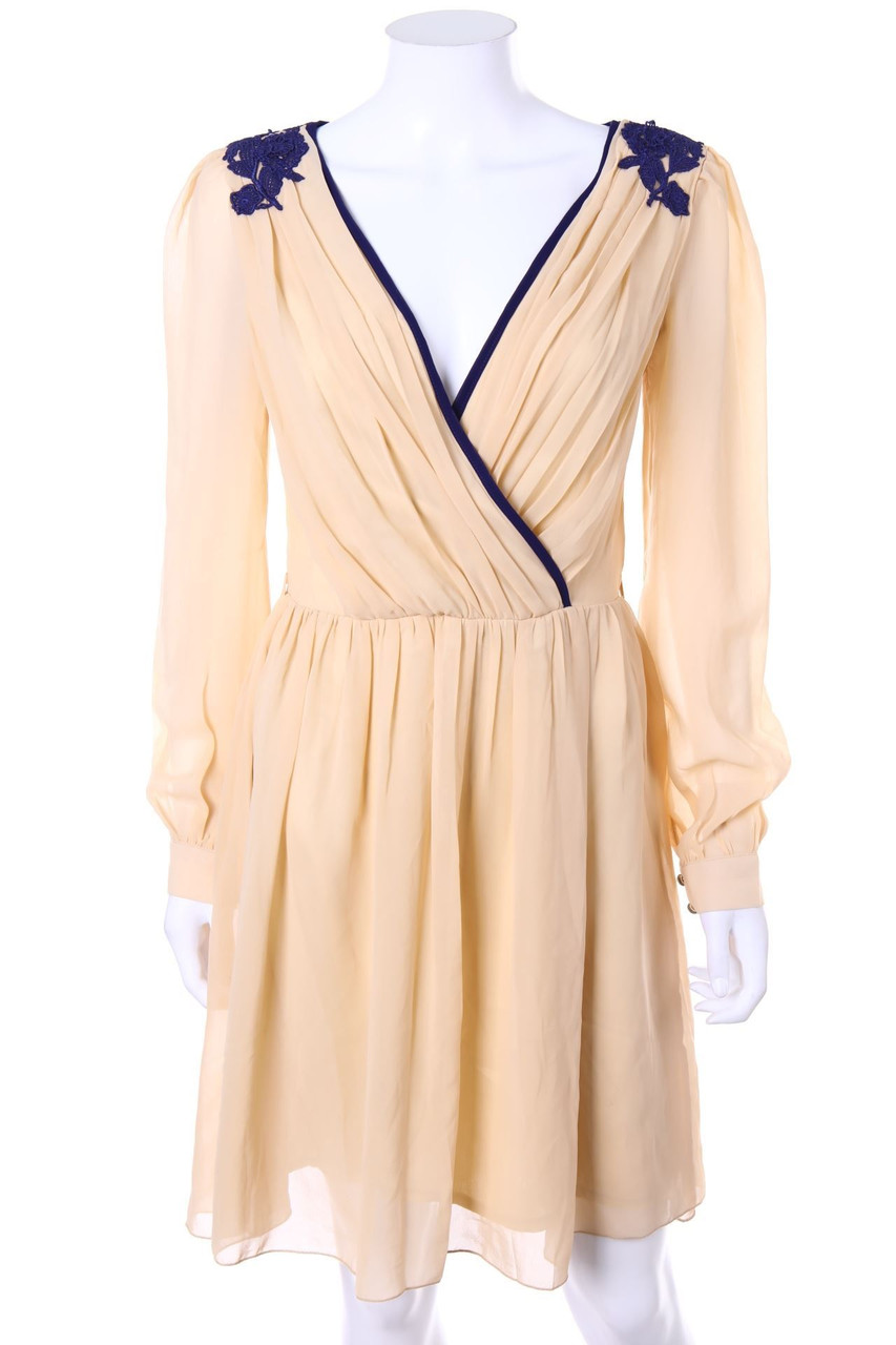 LONDON look - Kleid in Wickel-Optik mit Rückenausschnitt - D 36