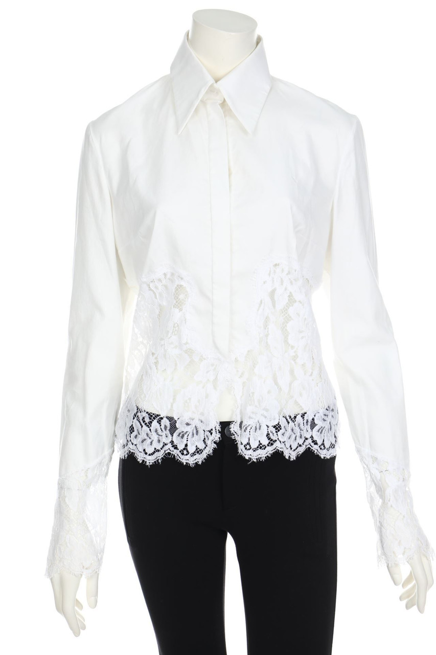 VALENTINO - Hemd-Bluse mit Spitze - L