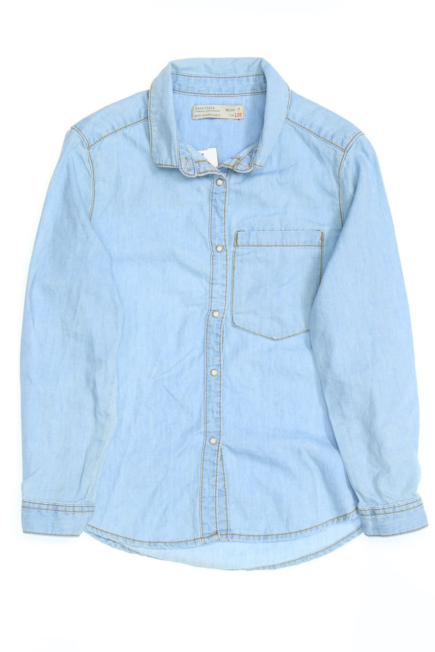 Zara Girls - Denim-Bluse - 122