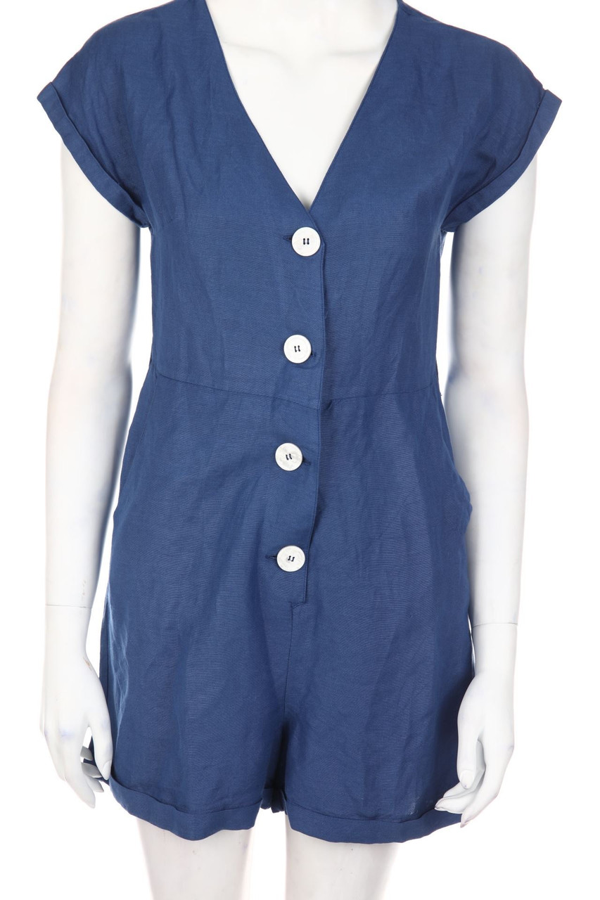 MANGO - Playsuit aus Leinen-Mix - S