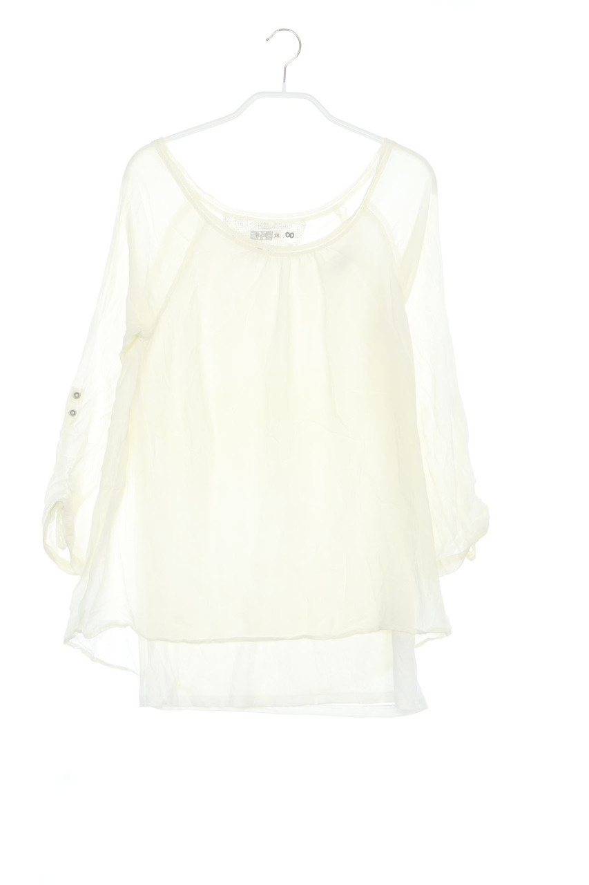 NILE - Bluse mit 3/4-Ärmel aus Seide mit Logo-Applikation - XS