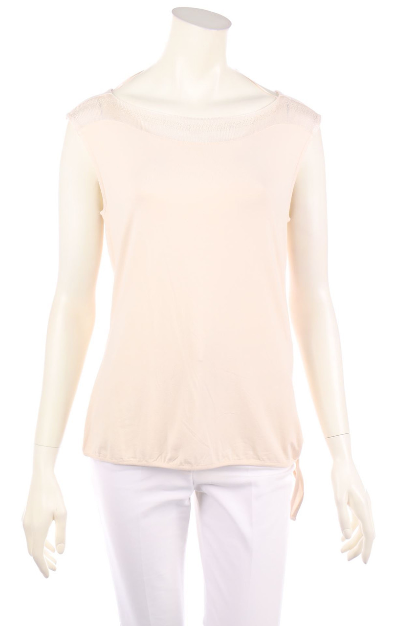 comma - Top mit Spitzen-Einsatz - D 38