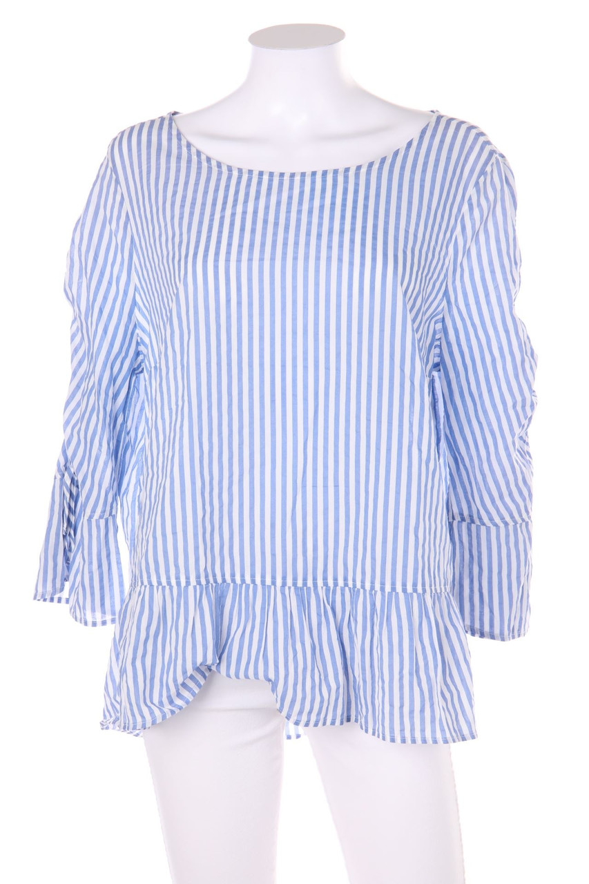 Ohne Label - Long-Bluse mit Streifen - XL