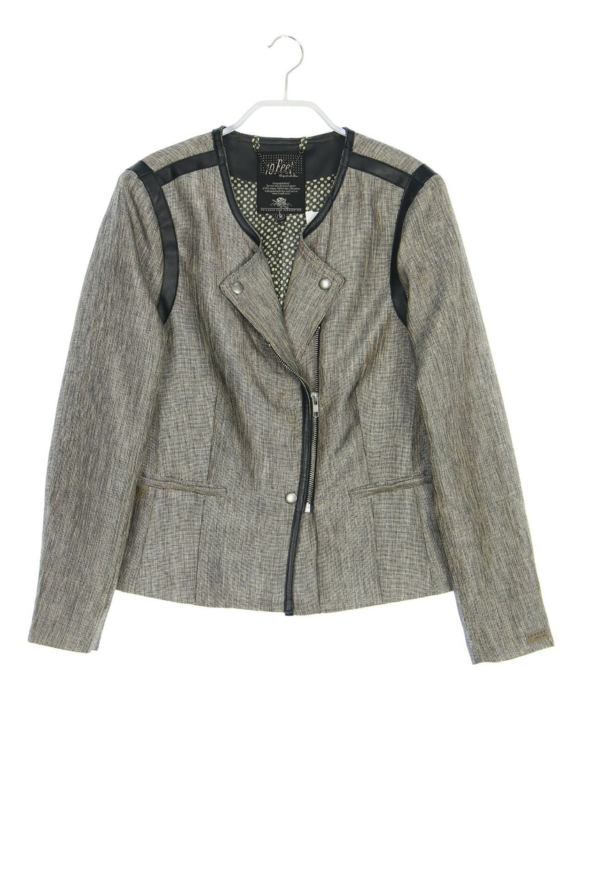 10 FEET - Blazer-Jacke mit Kunstleder-Details - M