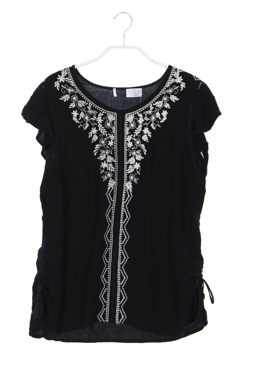 Ohne Label - Tunika-T-Shirt mit Stickereien - 164