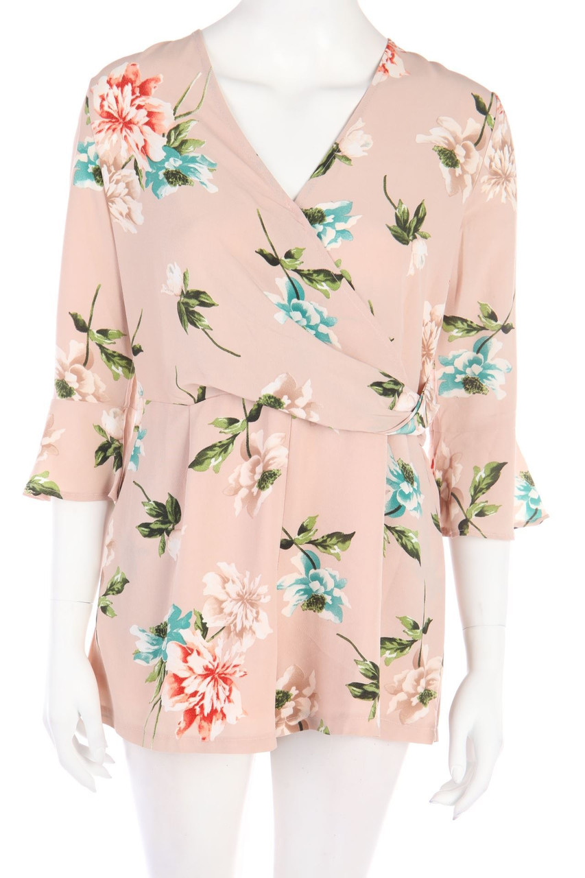 ELLI WHITE - Playsuit in Wickel-Optik mit floralem Muster - D 38-40