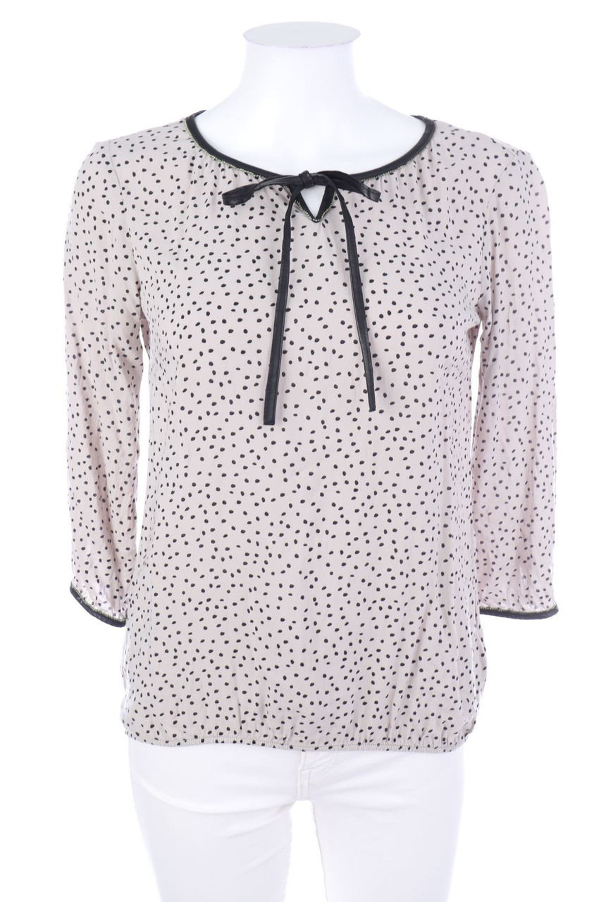 TOM TAILOR - Tunika-Bluse mit Kunstleder-Details - D 36