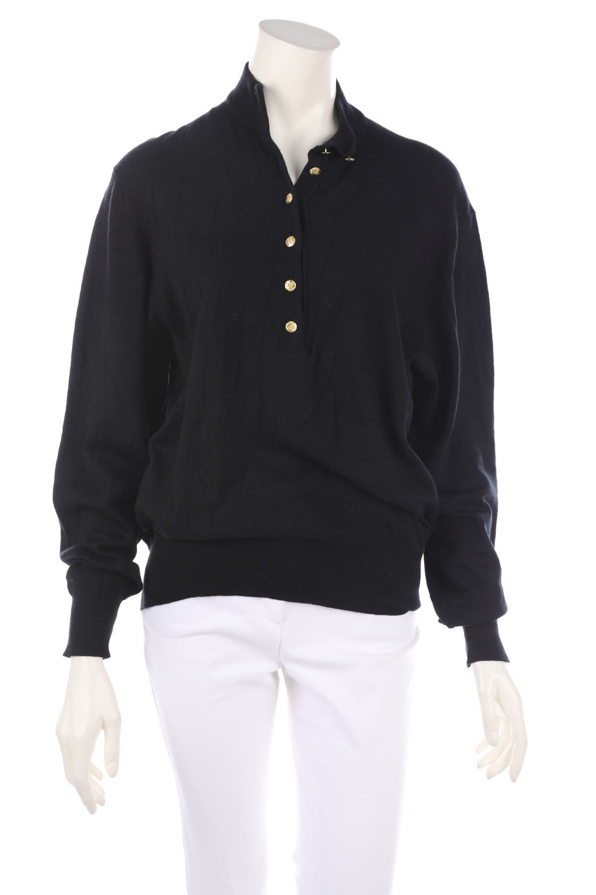 BALLANTYNE - Strick-Pullover aus reiner Schurwolle mit Schmuck-Knöpfen - L