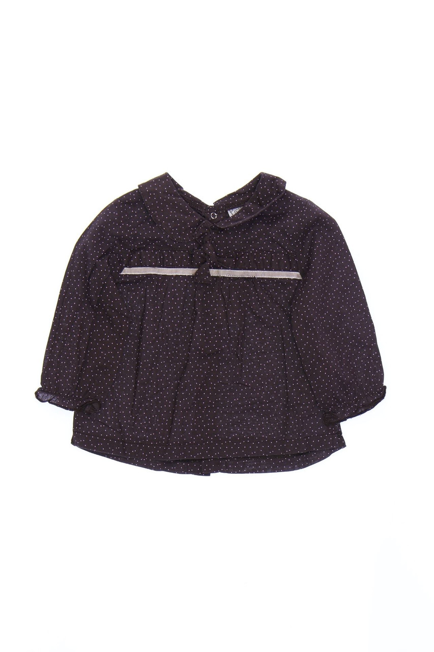 SECONDHAND - Bluse mit Bubi-Kragen mit Polka Dots - 62