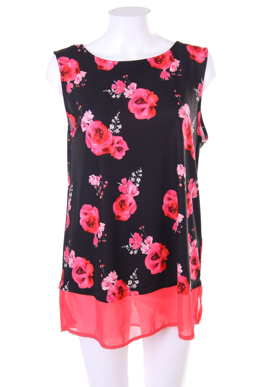 Janina - Top im Layer Look mit Blumen-Print - D 38