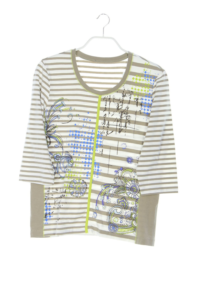 Ohne Label - 3/4-Arm-Shirt mit Streifen - D 42