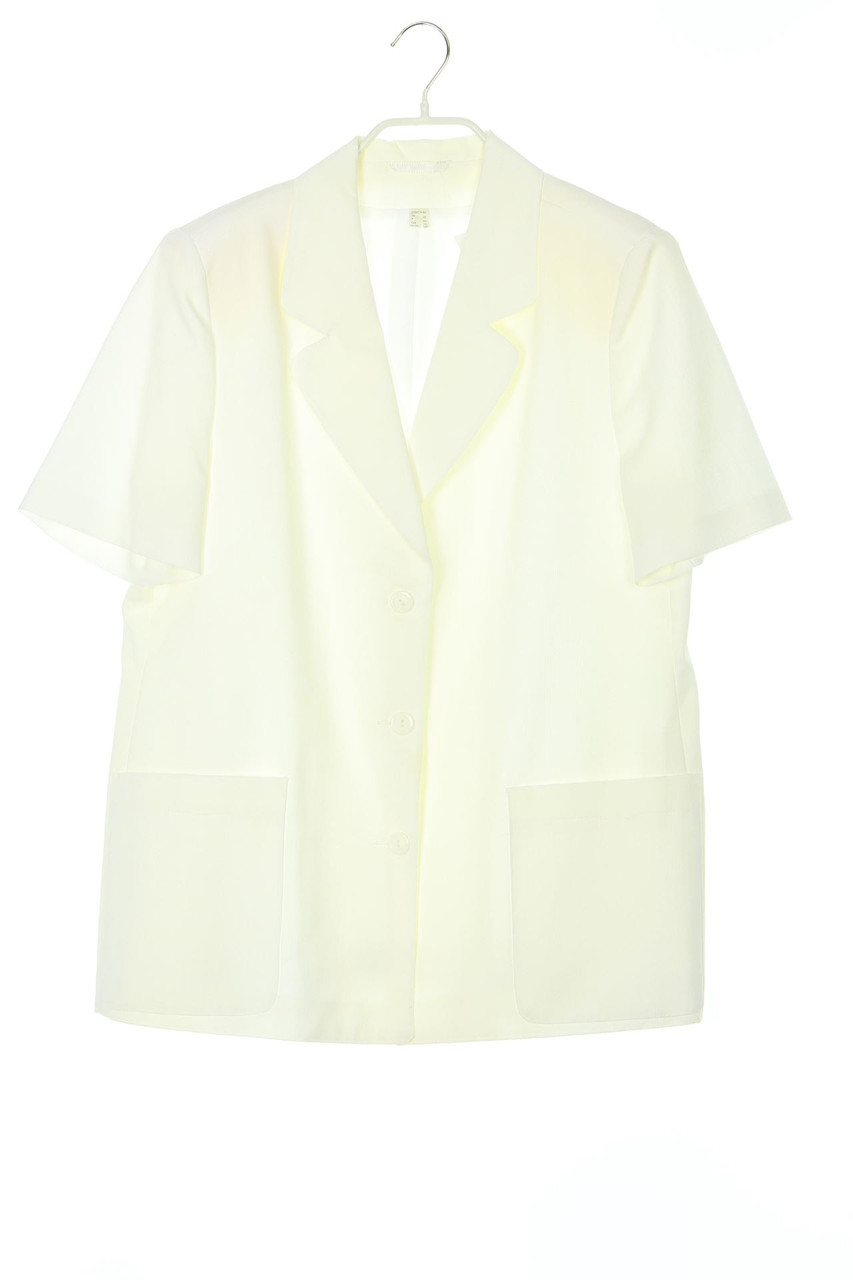 Ohne Label - Kurzarm-Bluse mit aufgesetzten Taschen - D 42