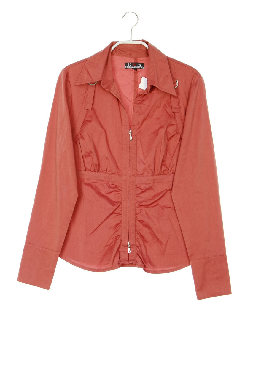 17&CO. - Bluse aus Baumwoll-Mix mit Zipper - D 36