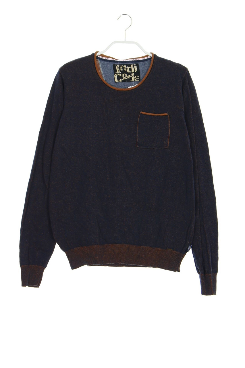 INDICODE - Pullover mit Logo-Plakette - S