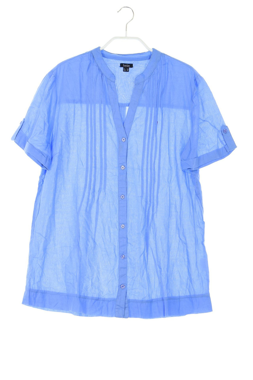 Iwie - Hemd-Bluse mit kurzem Ärmel mit Biesen - D 44