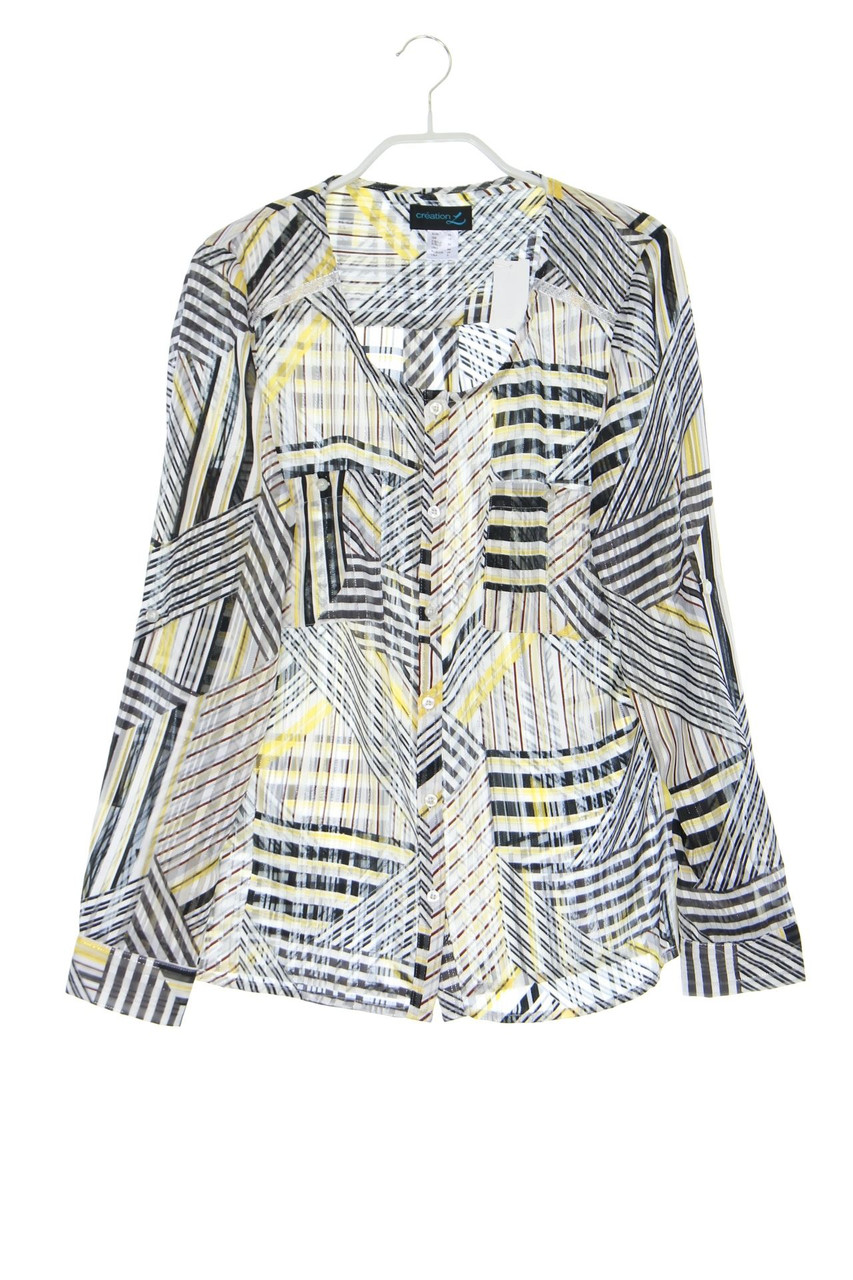 creation L - Streifen-Bluse mit Metallic-Effekt - D 38