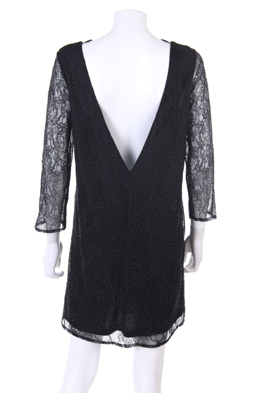 Ohne Label - Kleid aus Spitze aus Spitze mit Rückenausschnitt - XL