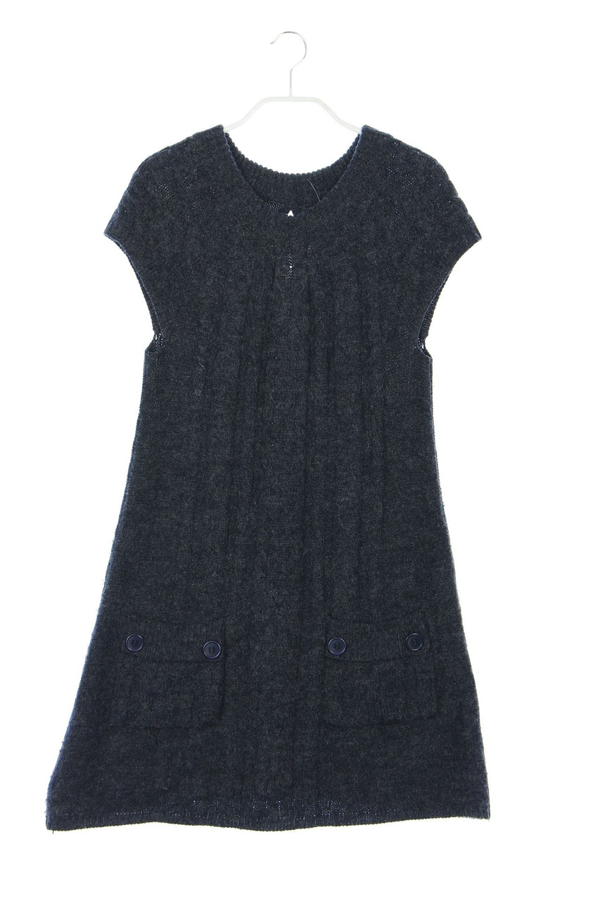 Ohne Label - Strickkleid mit Zopf-Muster - XS