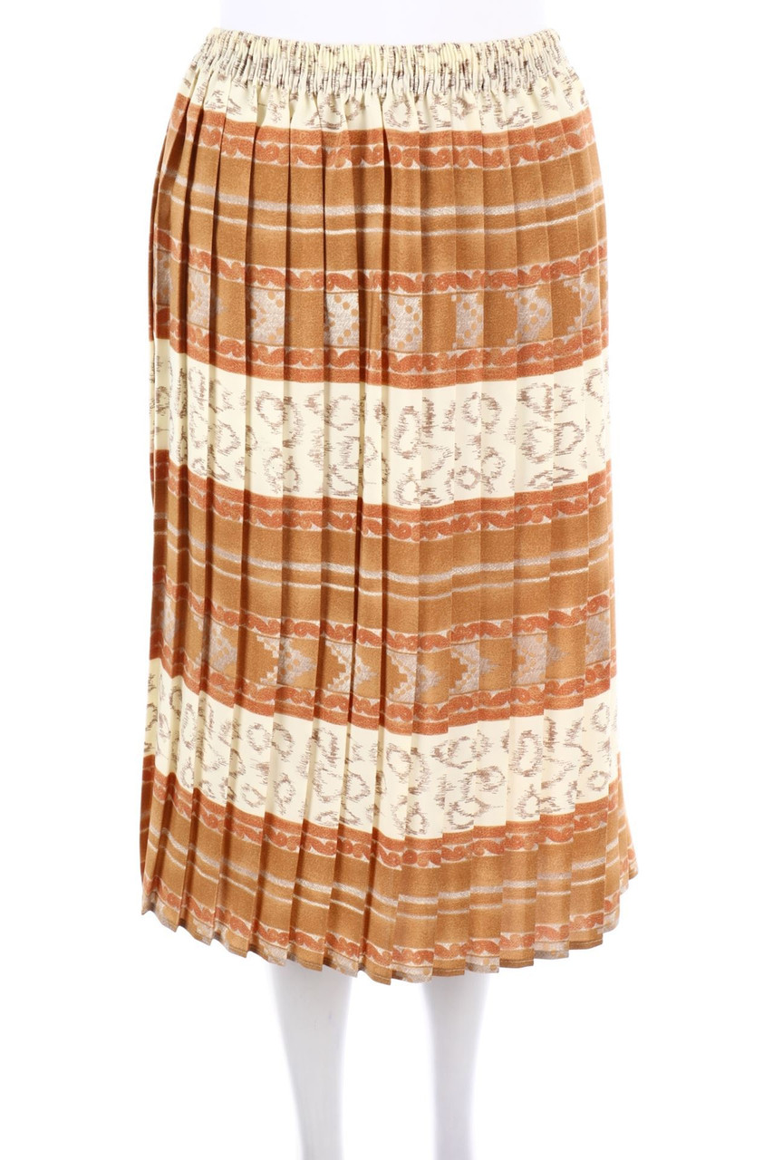 Ohne Label - Falten-Rock mit Ethno-Print - D 46