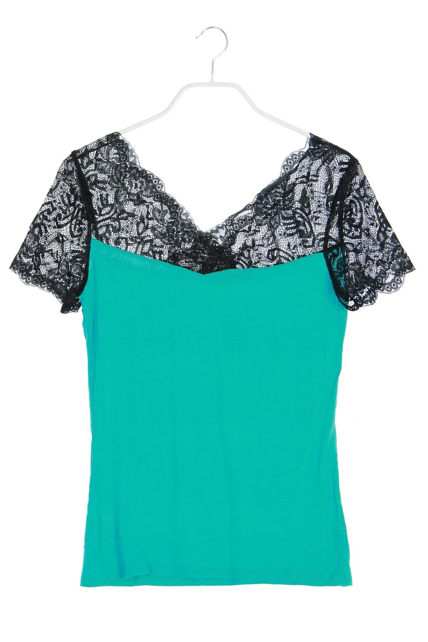 TOUT FEU TOUT FEMME - Kurzarm-Shirt mit Spitze - S