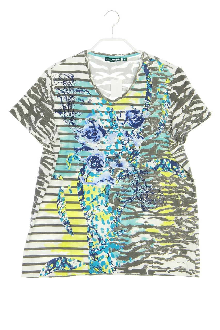 Charles Vögele - Muster-Shirt mit Strass-Steinen - M