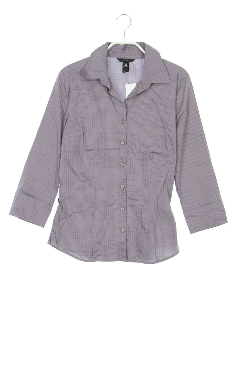 H&M - Bluse mit 3/4-Ärmel mit Karo-Muster - D 38