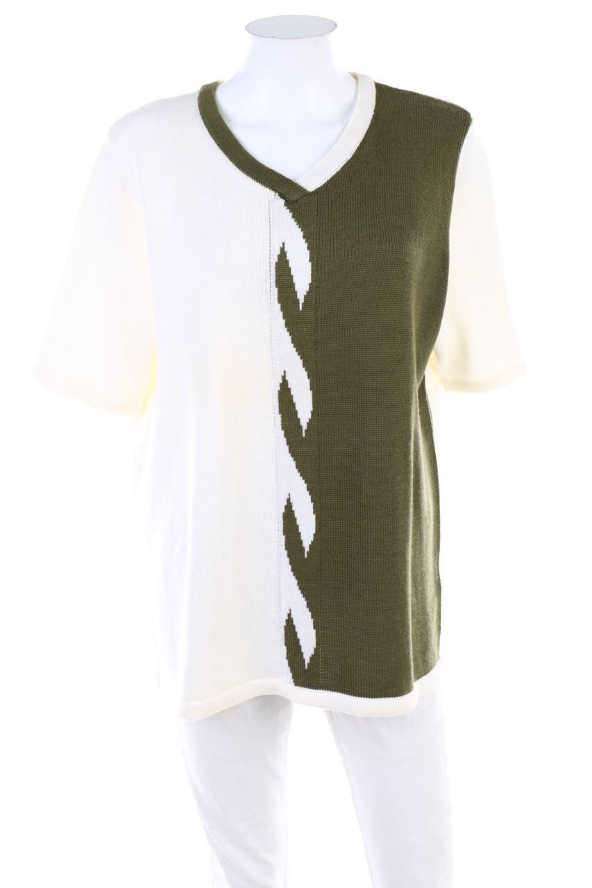 Ohne Label - Two Tone-Strick-Pullover - D 44