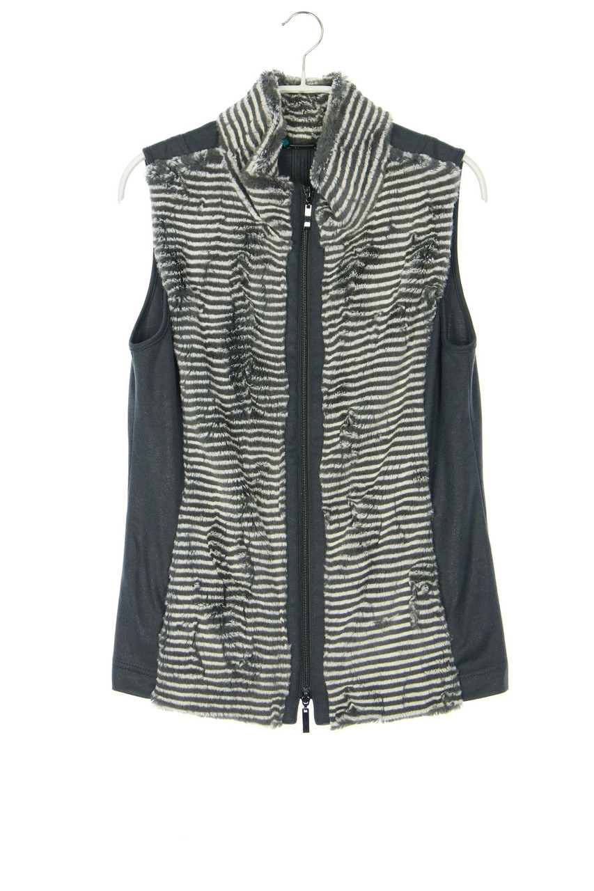 BONITA - Fake Fur-Weste mit Streifen - S