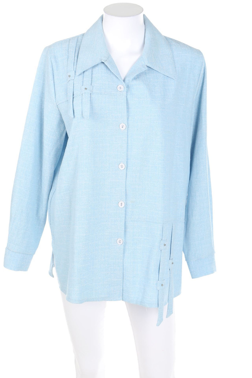 VINTAGE - Bluse mit Leinen - M