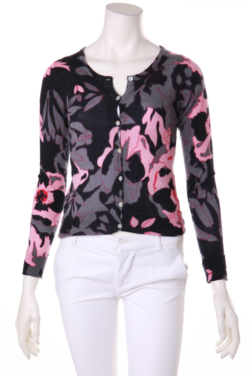 Crumpet - Cardigan aus 100% Kaschmir mit floralem Muster - XS