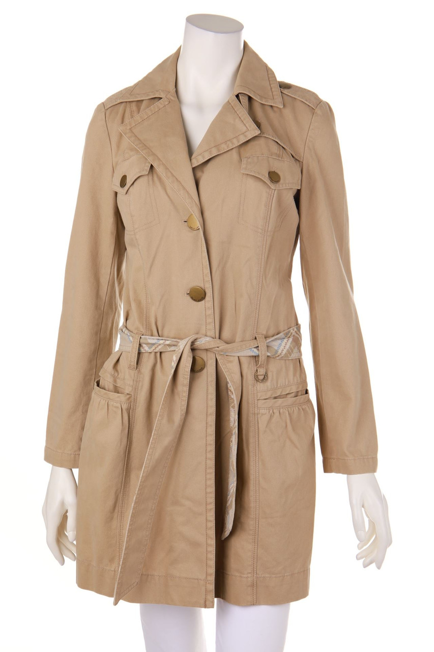 DKNY JEANS - Trenchcoat aus Baumwolle mit Logo-Applikation - S