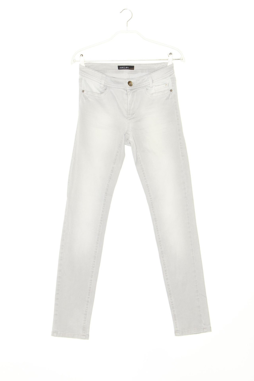 MARC CAIN - Used Look Skinny-Jeans mit Logo-Badge - D 34