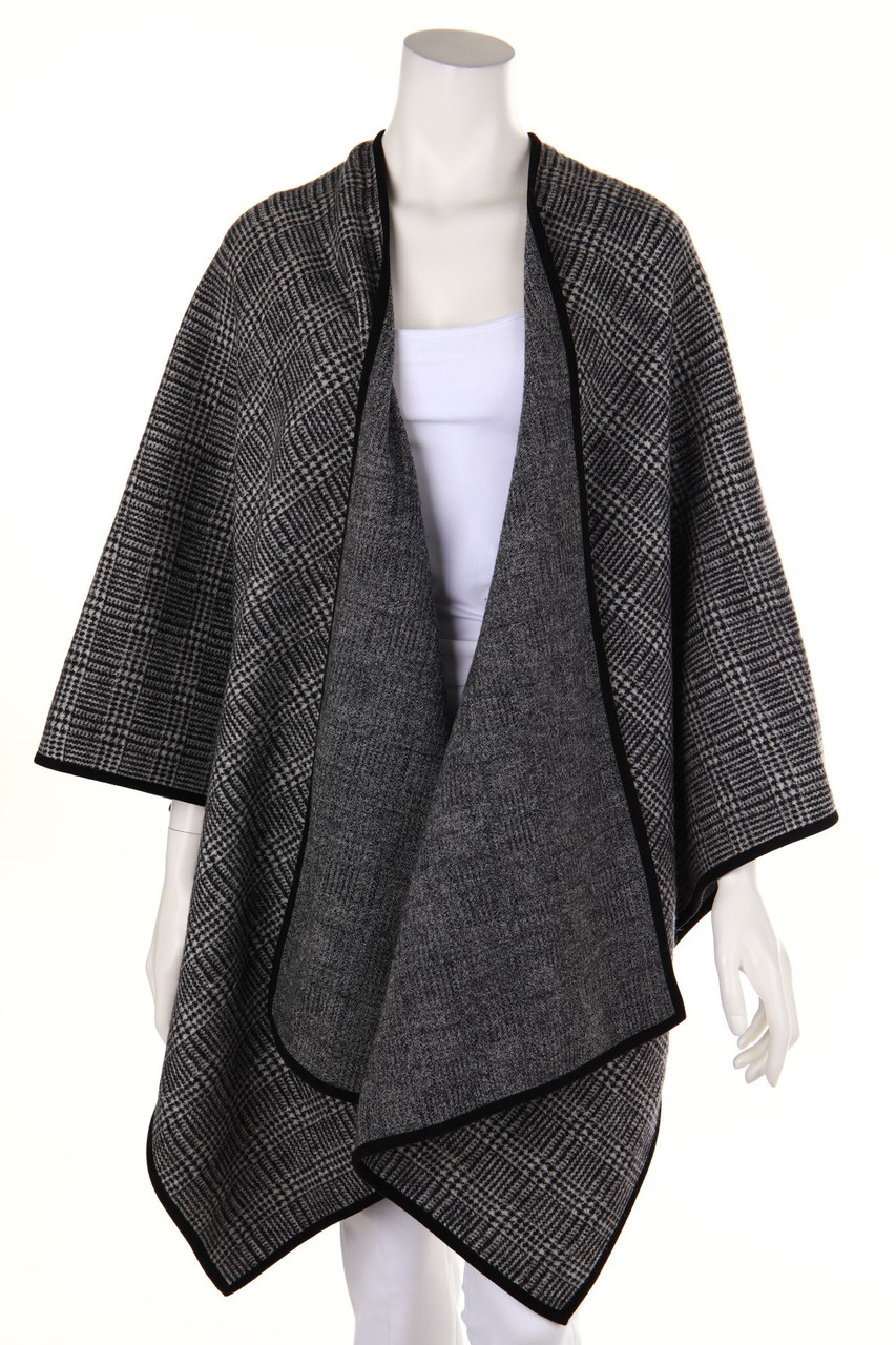 LAUREN RALPH LAUREN - Poncho aus Wolle mit Karo-Muster - XL