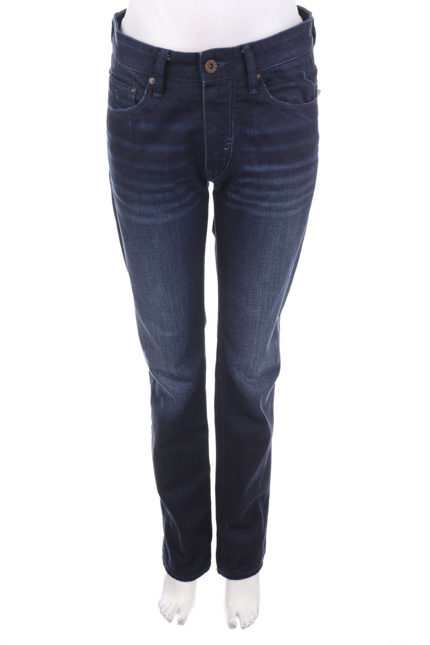 Marc O´Polo - Used Look Straight Cut Jeans mit Logo-Badge - W30