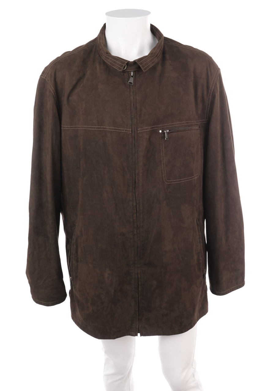 pierre cardin - Kunstleder-Jacke mit Logo-Stickerei - 58